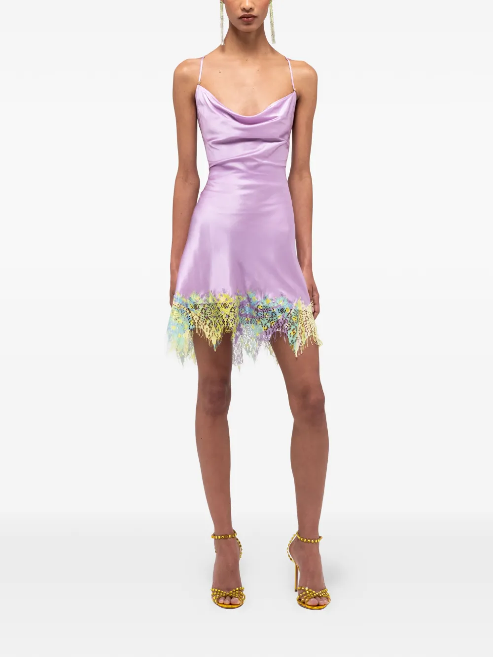 Donde Esteban Lila Salpicón mini-jurk - Paars
