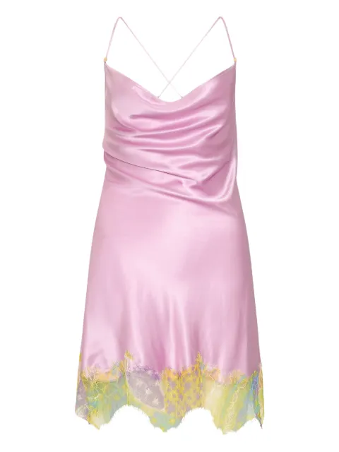 Donde Esteban Lila Salpicón mini dress