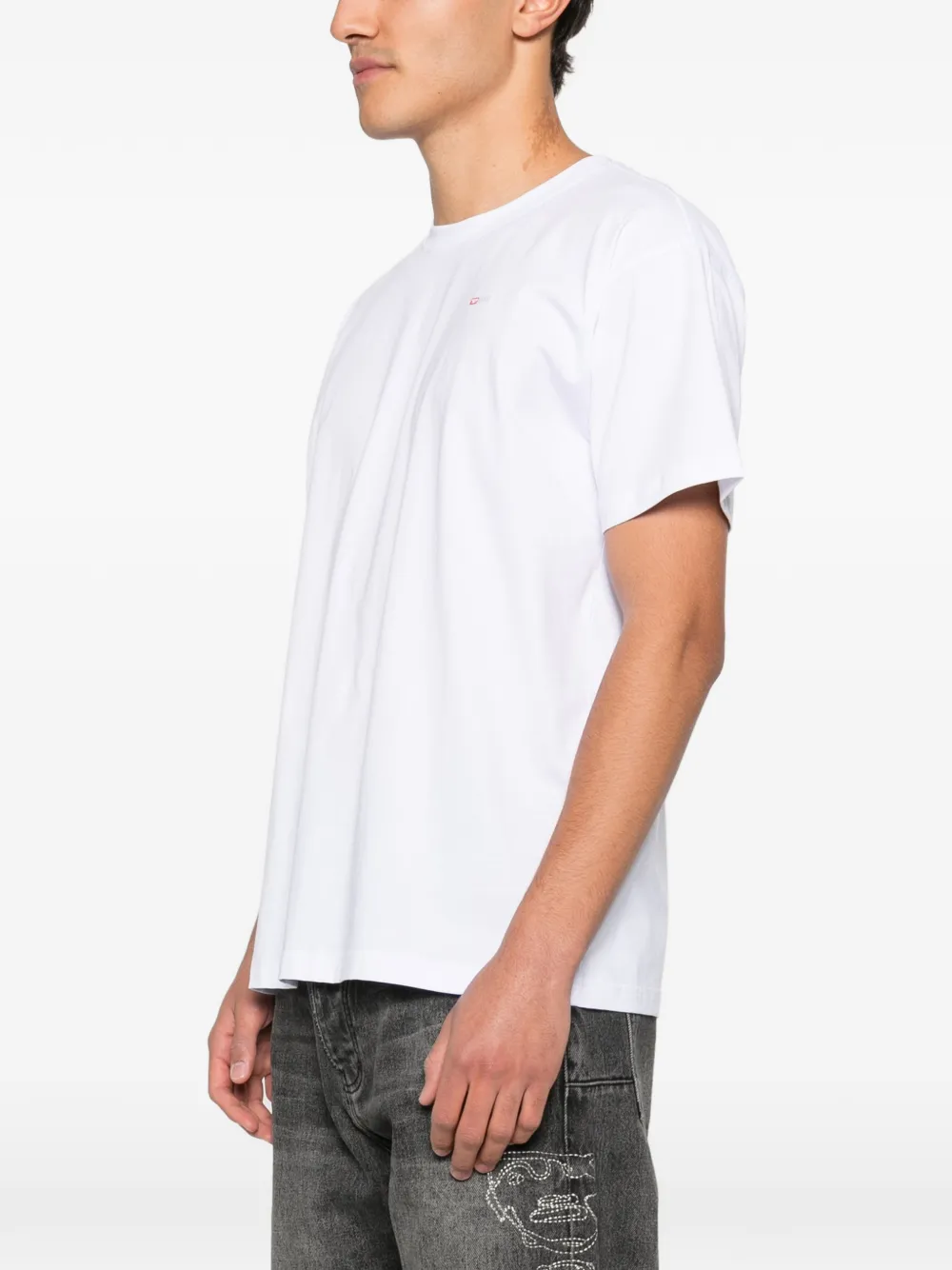 Diesel T-shirt met geborduurd logo Wit
