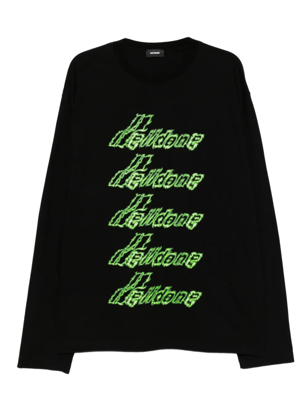 We11 Done Cotton Graphic T-shirt In Black