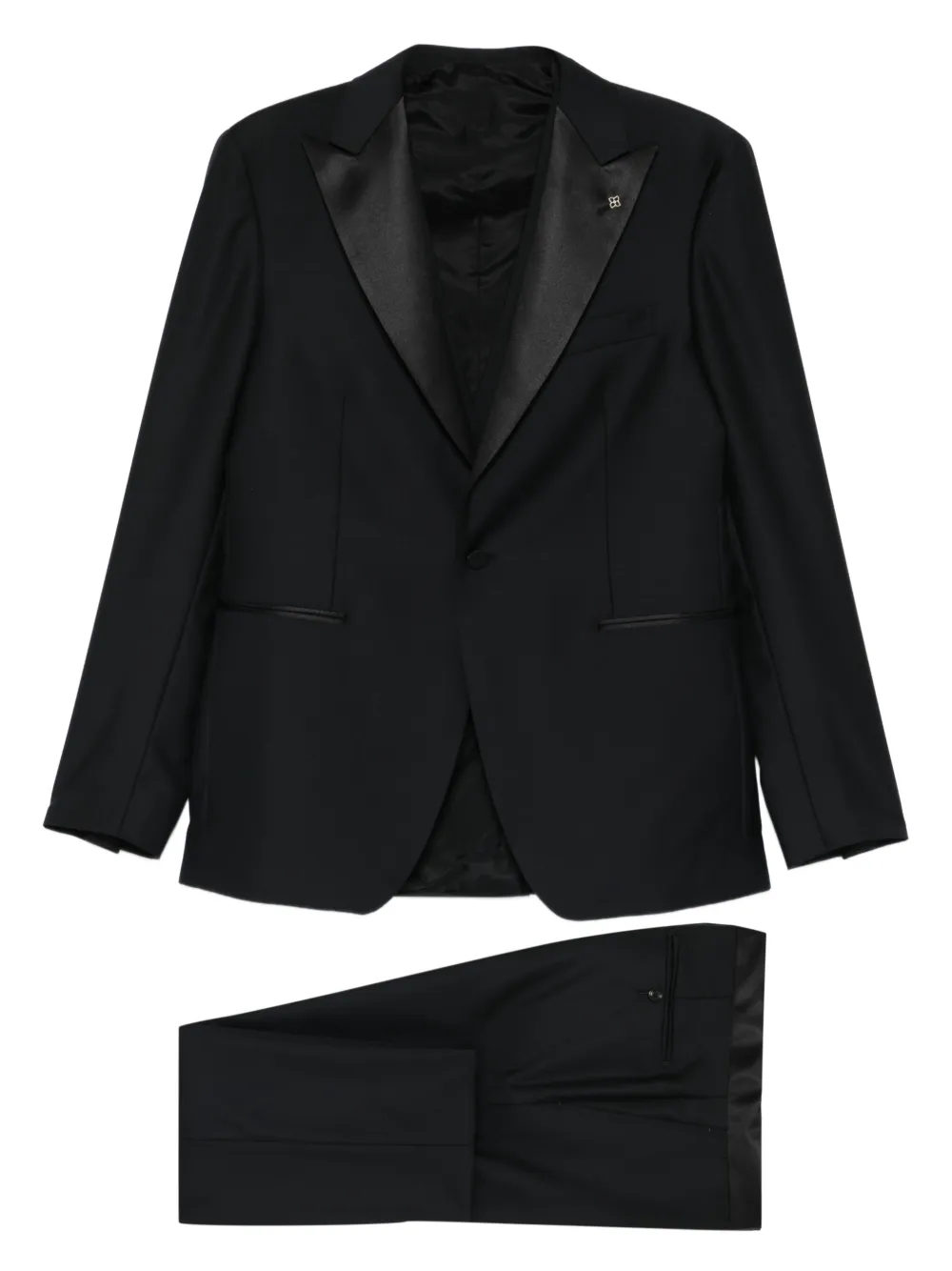 Tagliatore Set di 3 tutine con revers a lancia - Nero