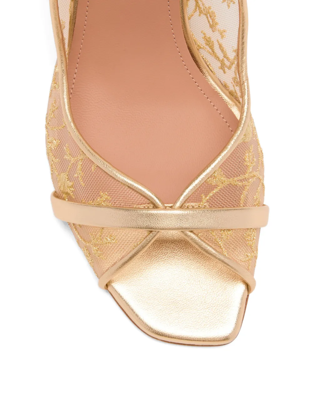 Malone Souliers Noah flower-embroidered sandals Wit