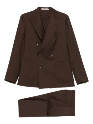 Tagliatore ストライプ スーツ | ブラウン | FARFETCH JP