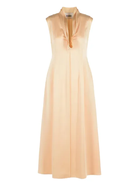 Jil Sander deep-neckline sleeveless dress