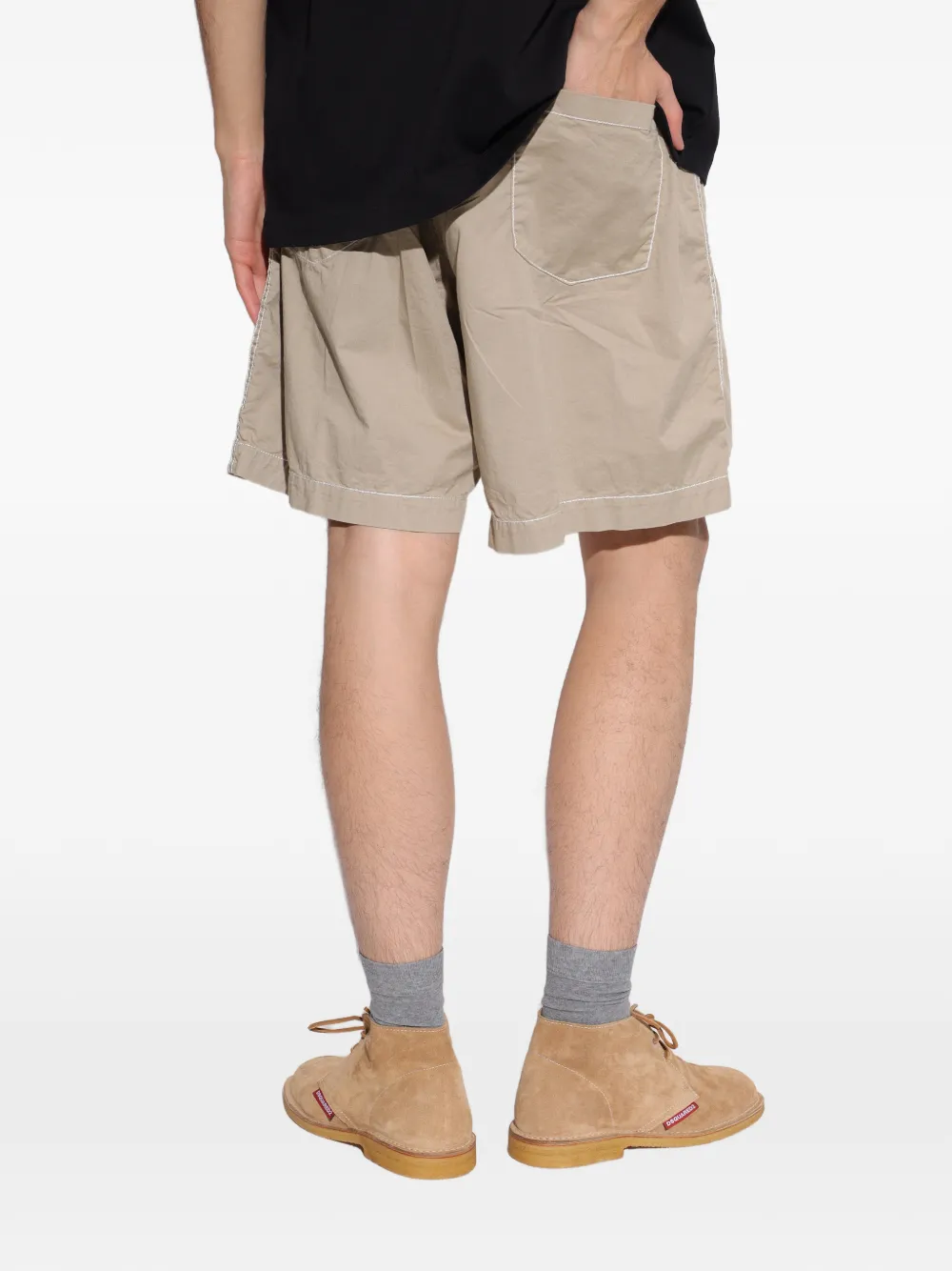 DSQUARED2 Straight shorts met trekkoord Beige