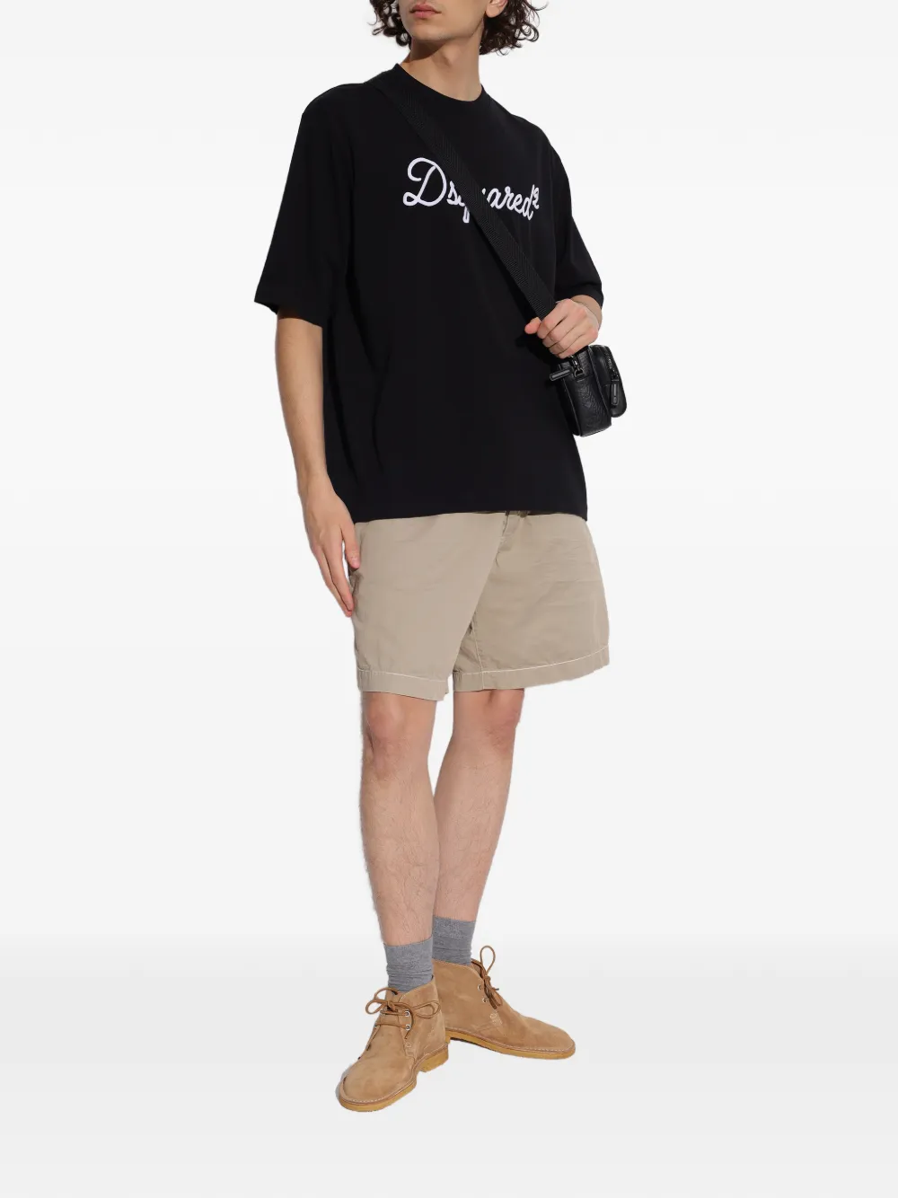 DSQUARED2 drawstring straight shorts | Khaki Shorts | Image 2