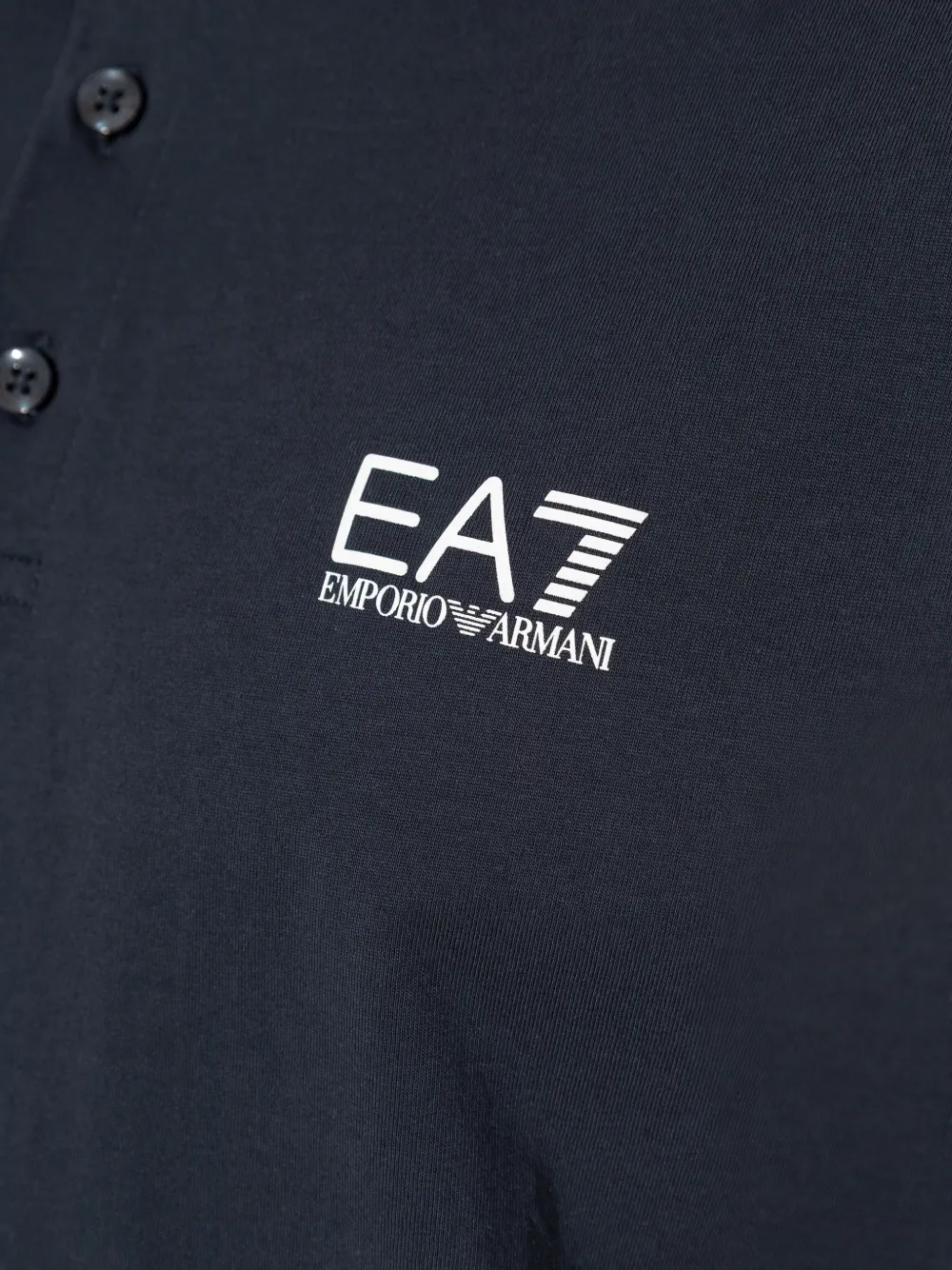Ea7 Emporio Armani Poloshirt met logostreep Blauw