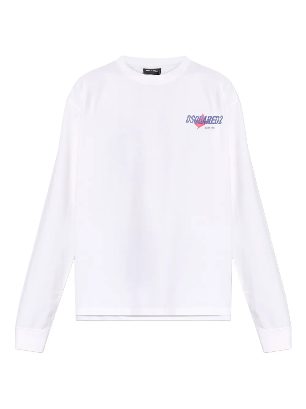 DSQUARED2 longsleeve logo T-shirt - Bianco