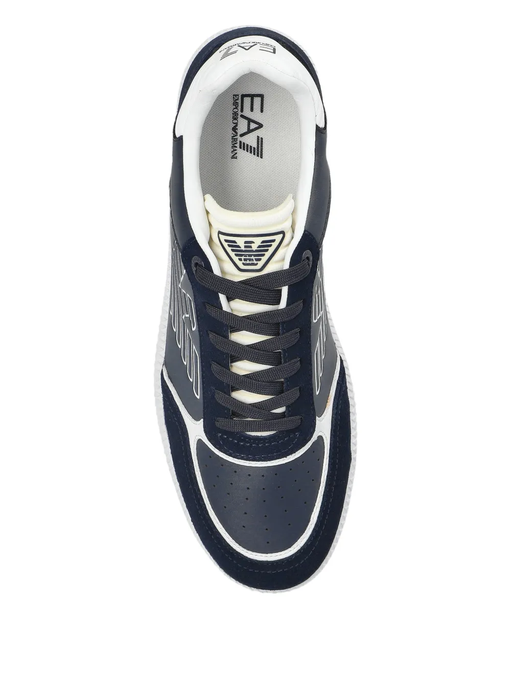 Ea7 Emporio Armani Sneakers met logo Blauw