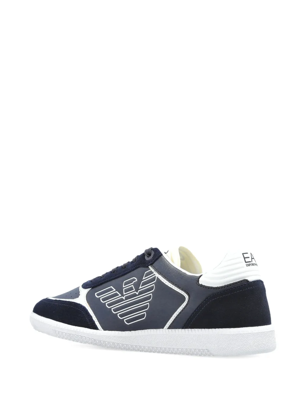 Ea7 Emporio Armani Sneakers met logo Blauw
