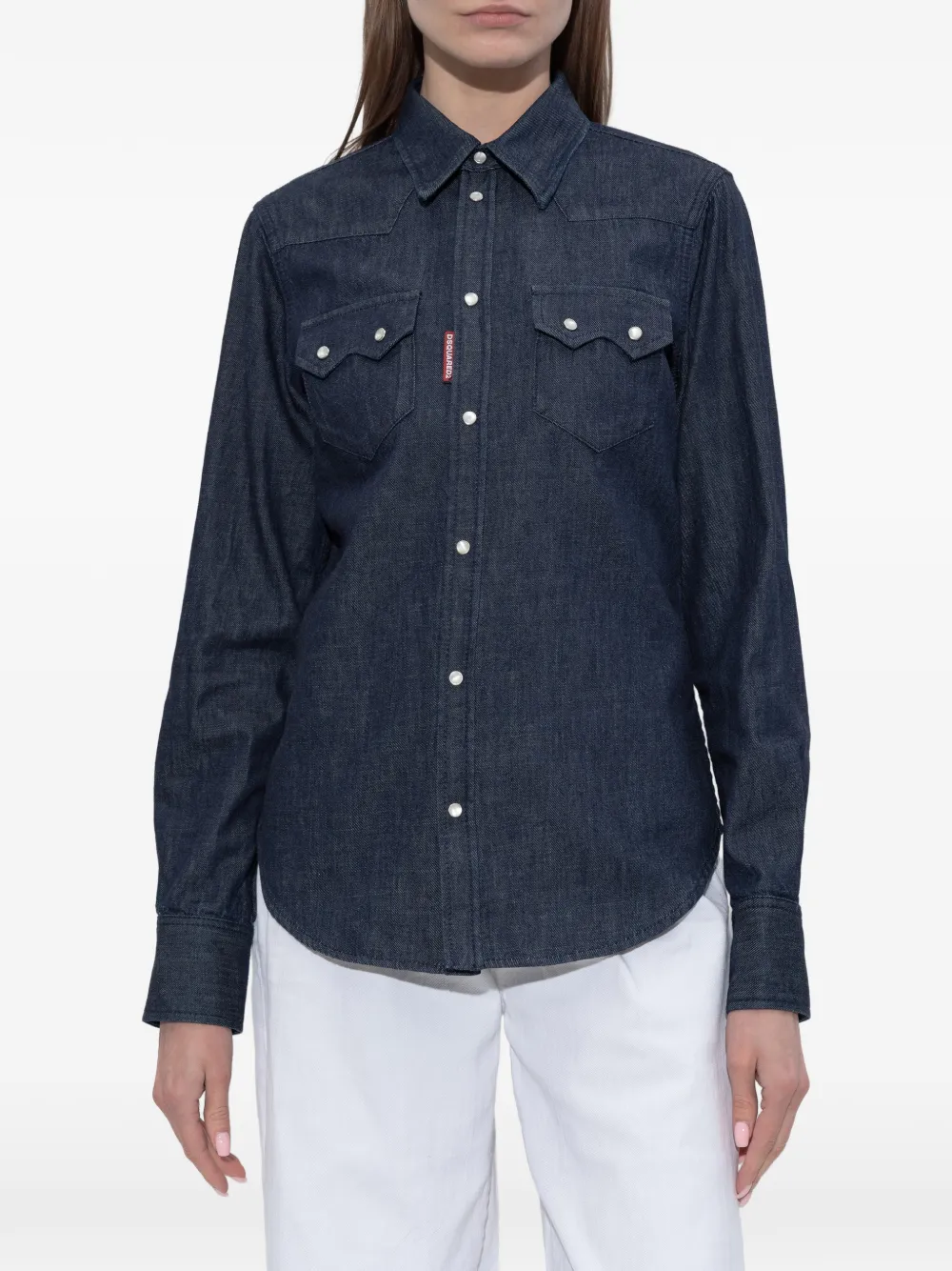 Dsquared2 Pocket Denim Shirt In Blue