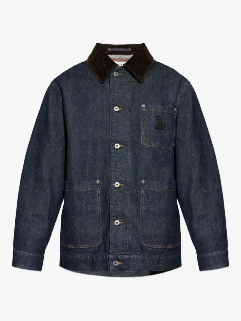 LOEWE corduroy-collar pocket jacket