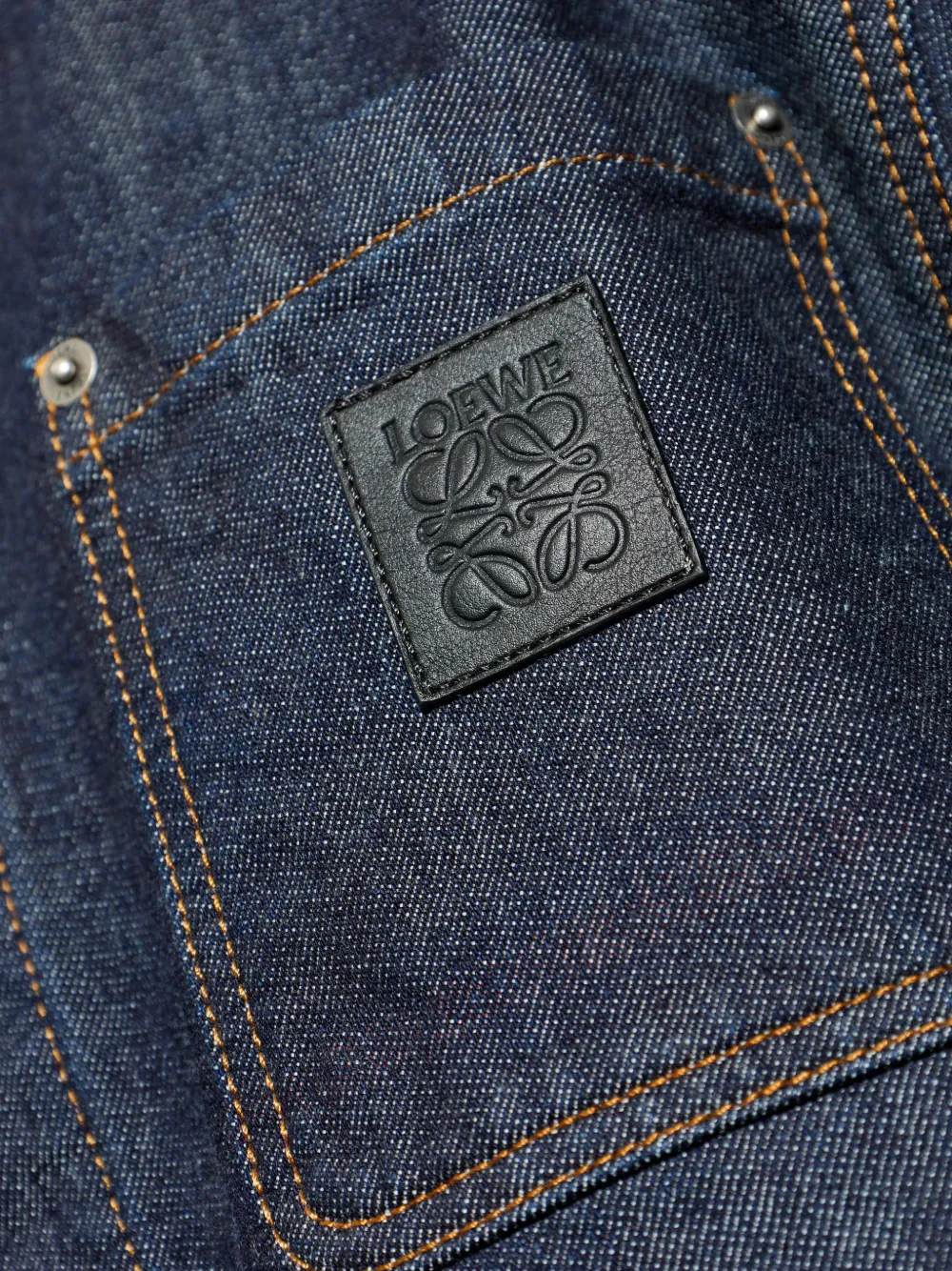 LOEWE Jack met ribfluwelen kraag en zak Blauw