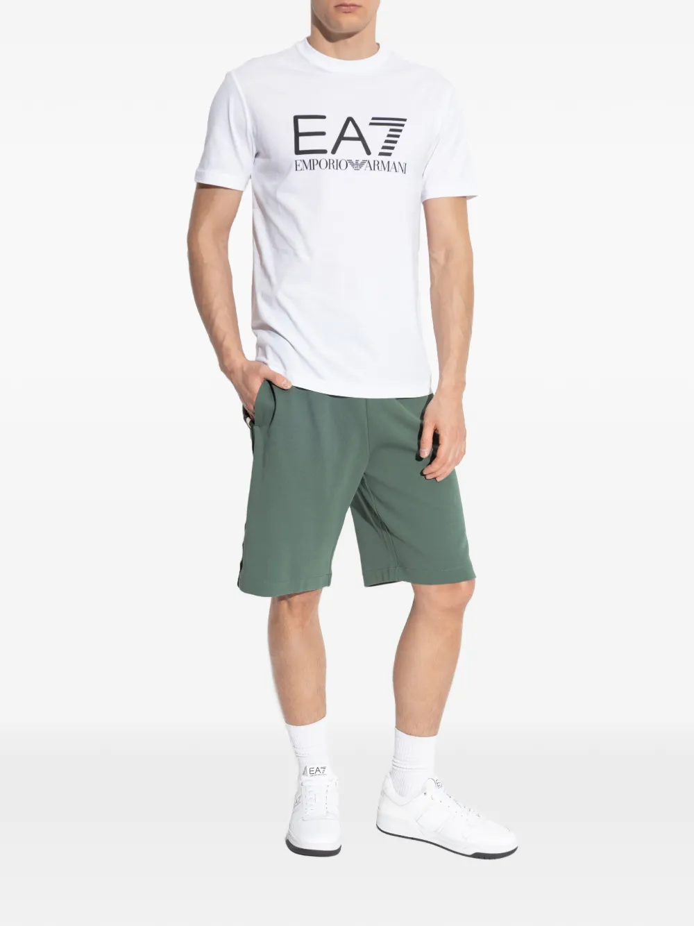 Ea7 Emporio Armani side-stripe shorts | Track & Running Shorts | Image 2