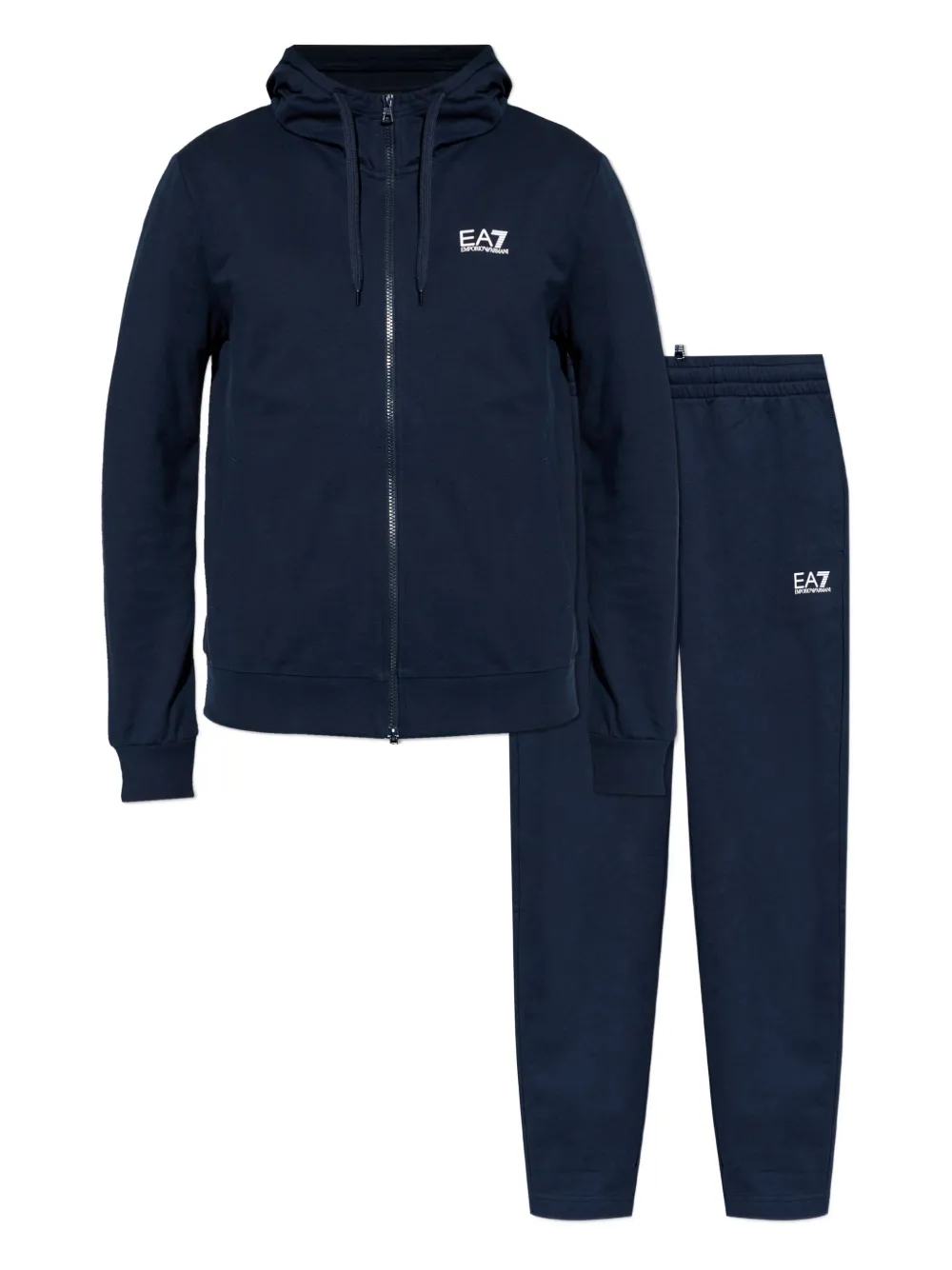 Ea7 Emporio Armani hooded zip-up tracksuit - Blu