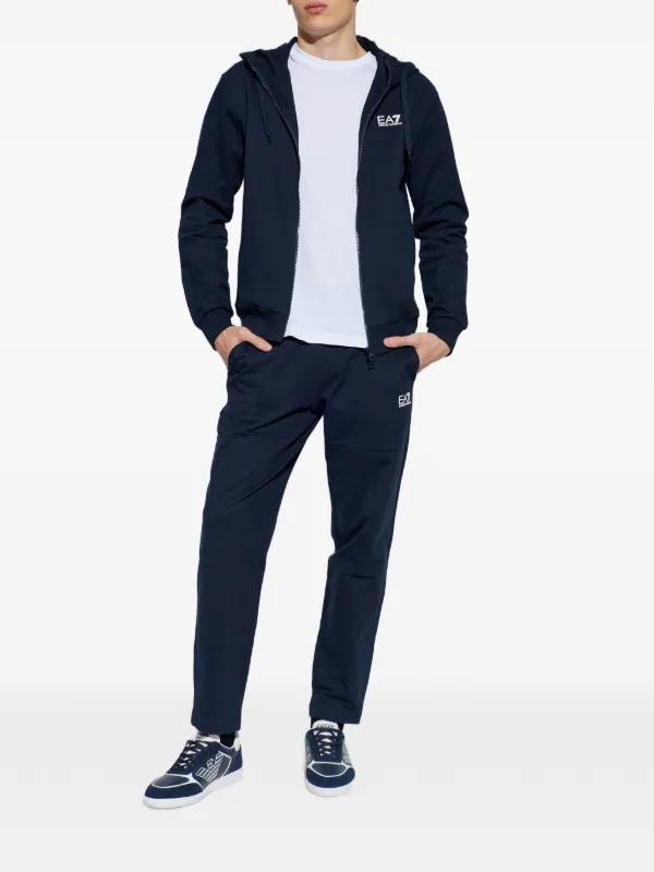 Ea7 Emporio Armani Hooded zip-up Tracksuit | Blue | FARFETCH