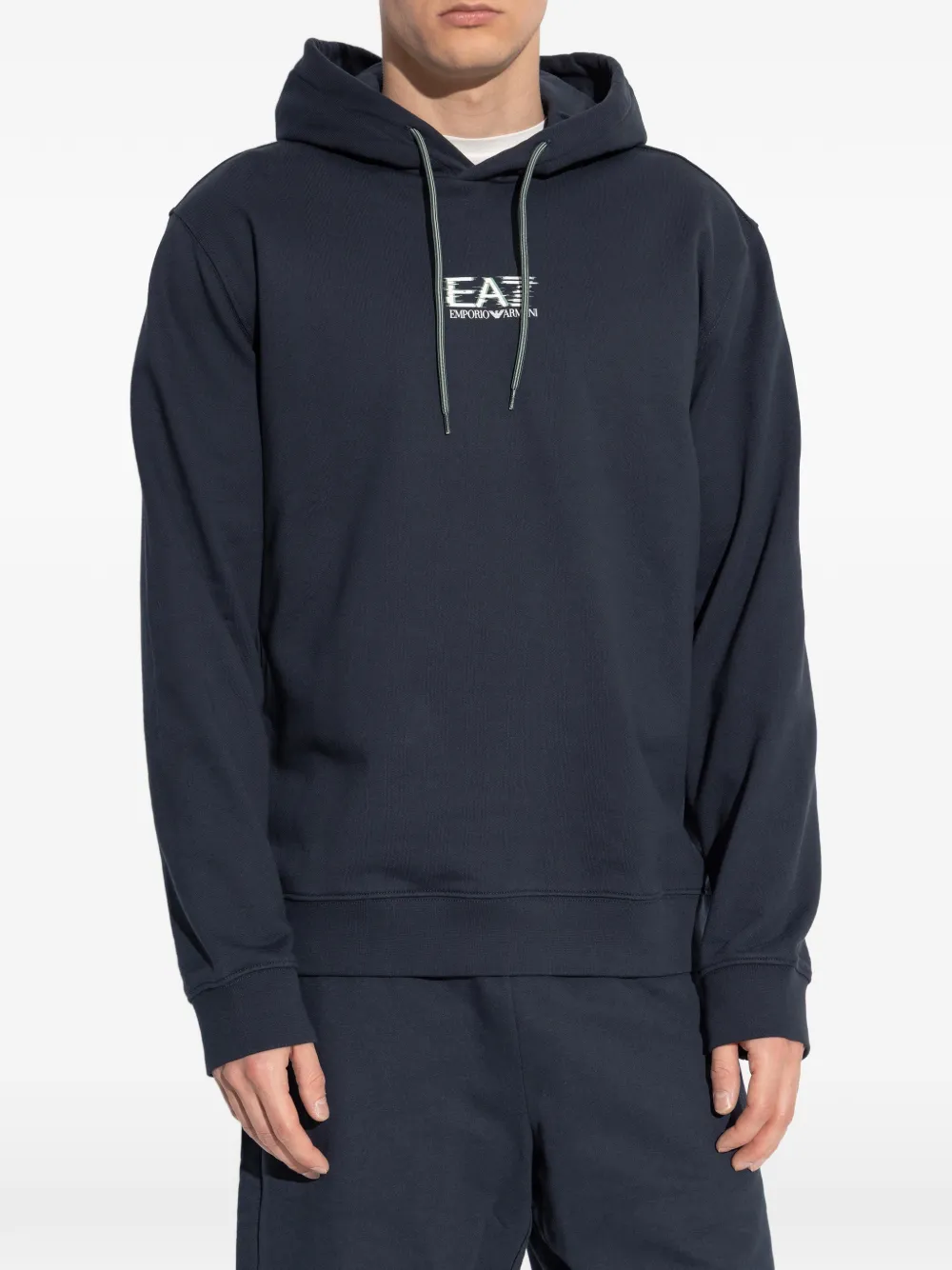 Ea7 Emporio Armani Hoodie met logo Blauw