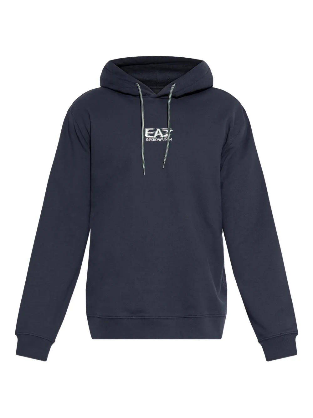 Ea7 Emporio Armani logo hoodie - Blu