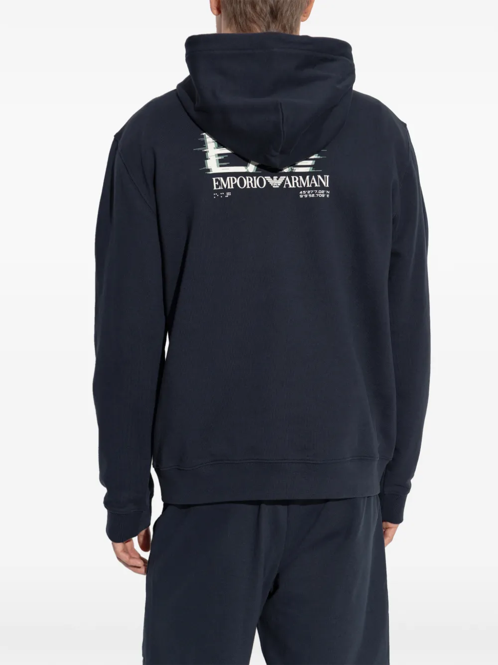 Ea7 Emporio Armani Hoodie met logo Blauw