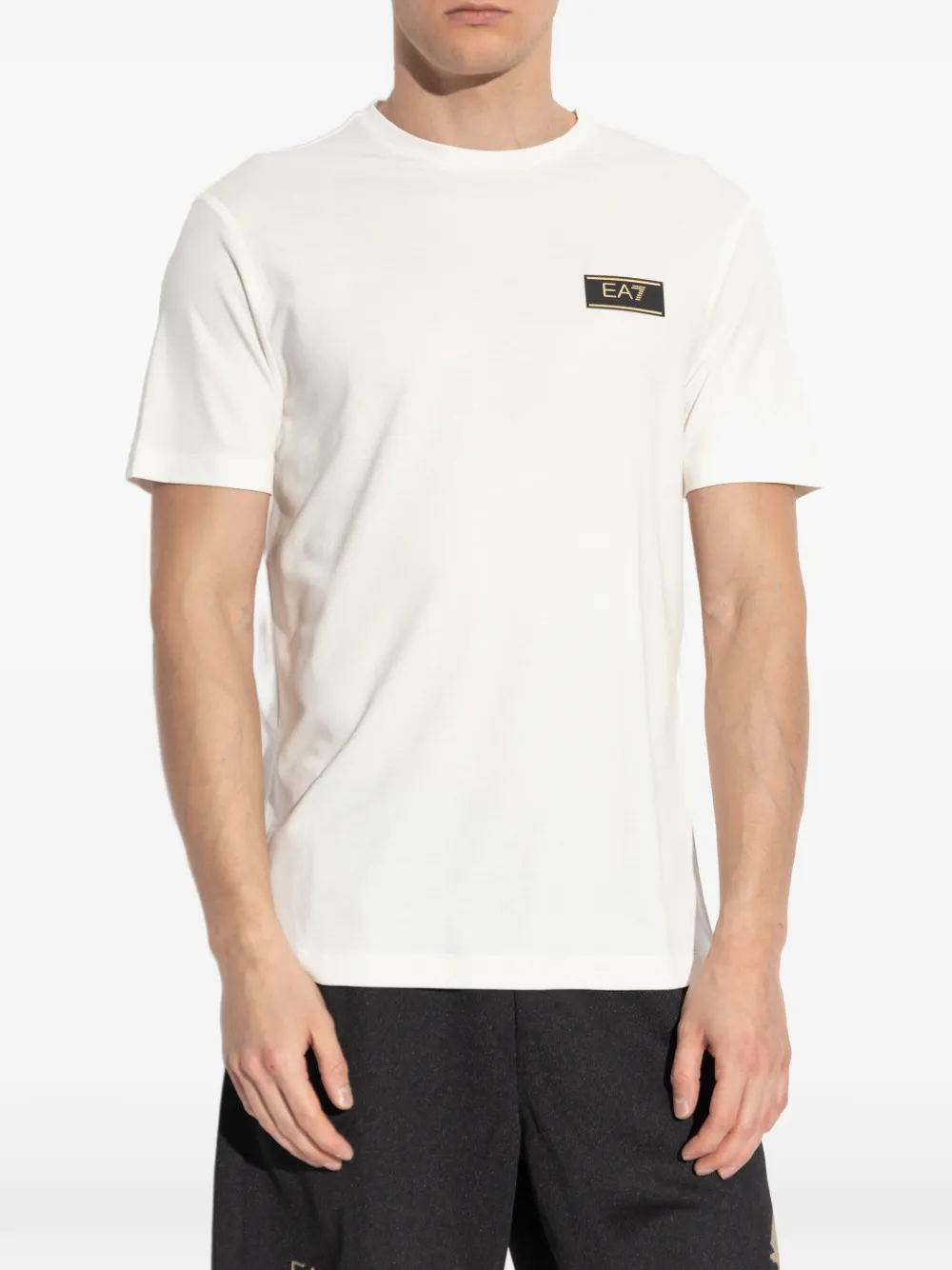Ea7 Emporio Armani T-shirt met logopatch Wit