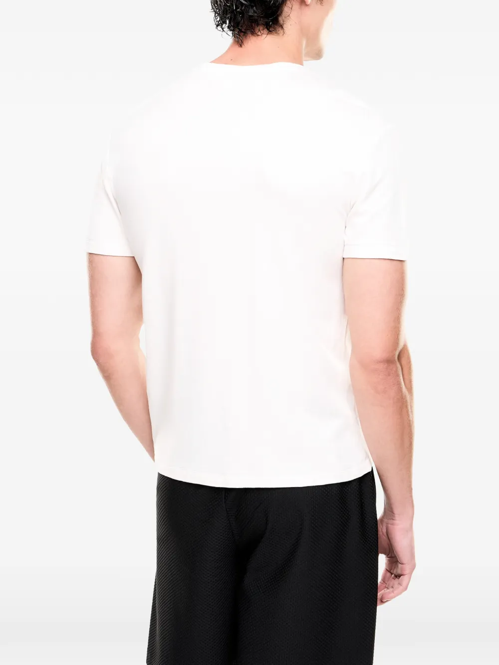 Ea7 Emporio Armani T-shirt met logopatch Wit