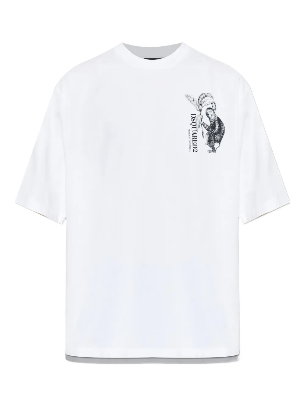 DSQUARED2 monkey graphic T-shirt | White | Image 1