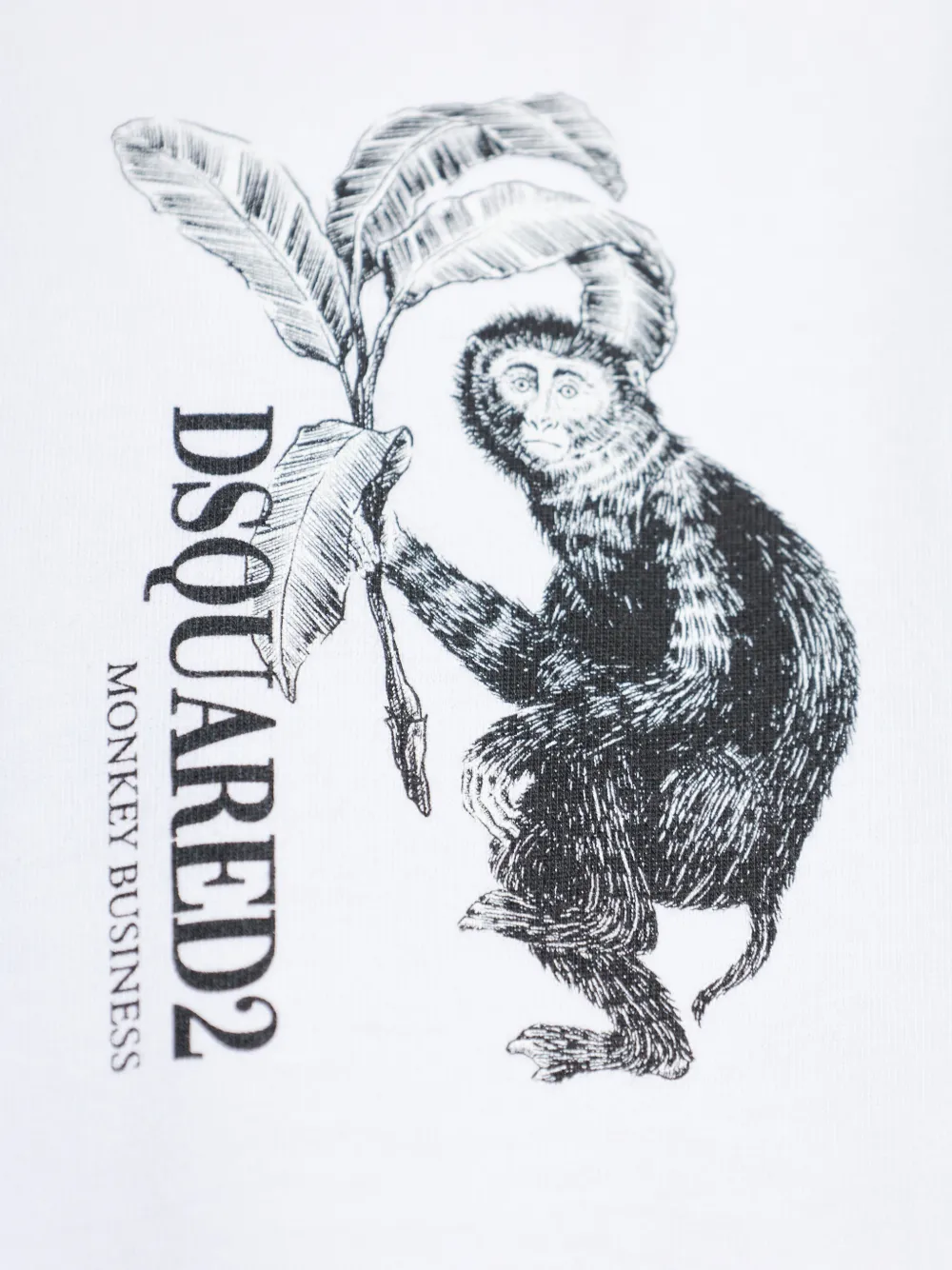 DSQUARED2 T-shirt met grafische aapprint Wit