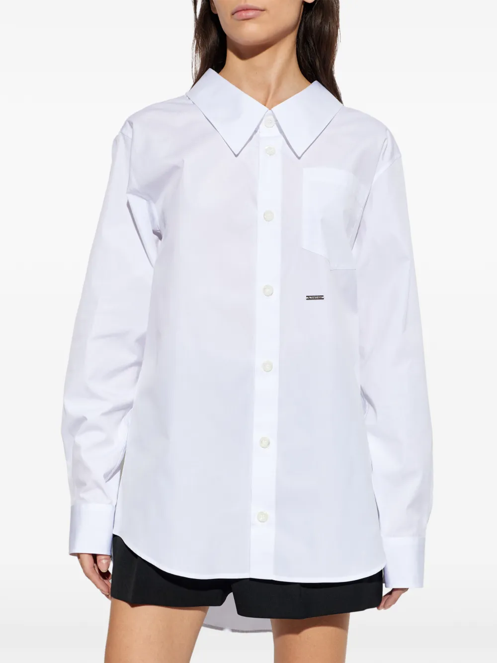 DSQUARED2 Overhemd met opgestikte zak Wit