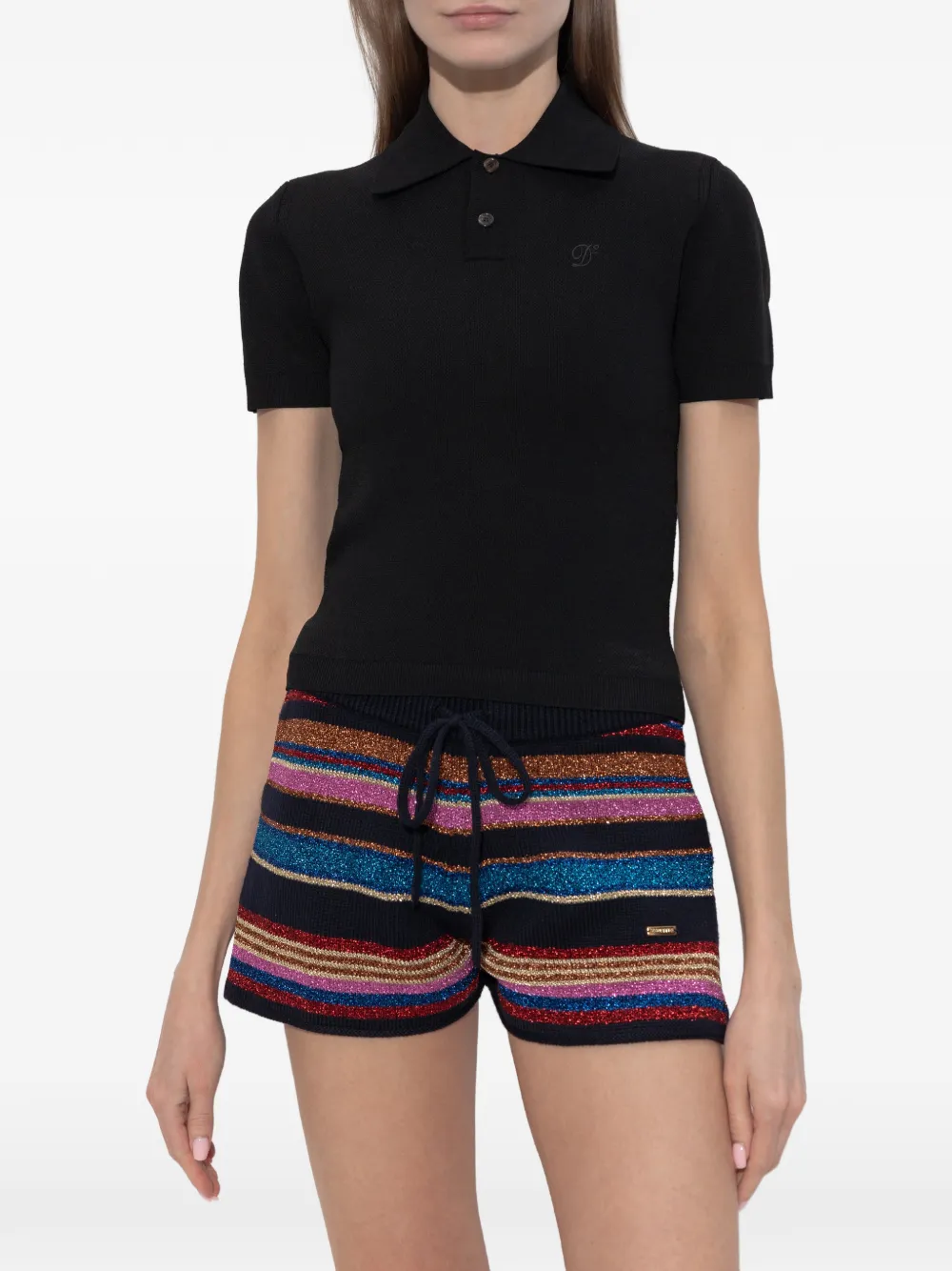 Dsquared2 Button-fastening Polo Shirt In Black