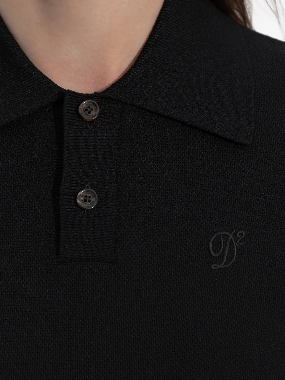 Dsquared2 Button-fastening Polo Shirt In Black