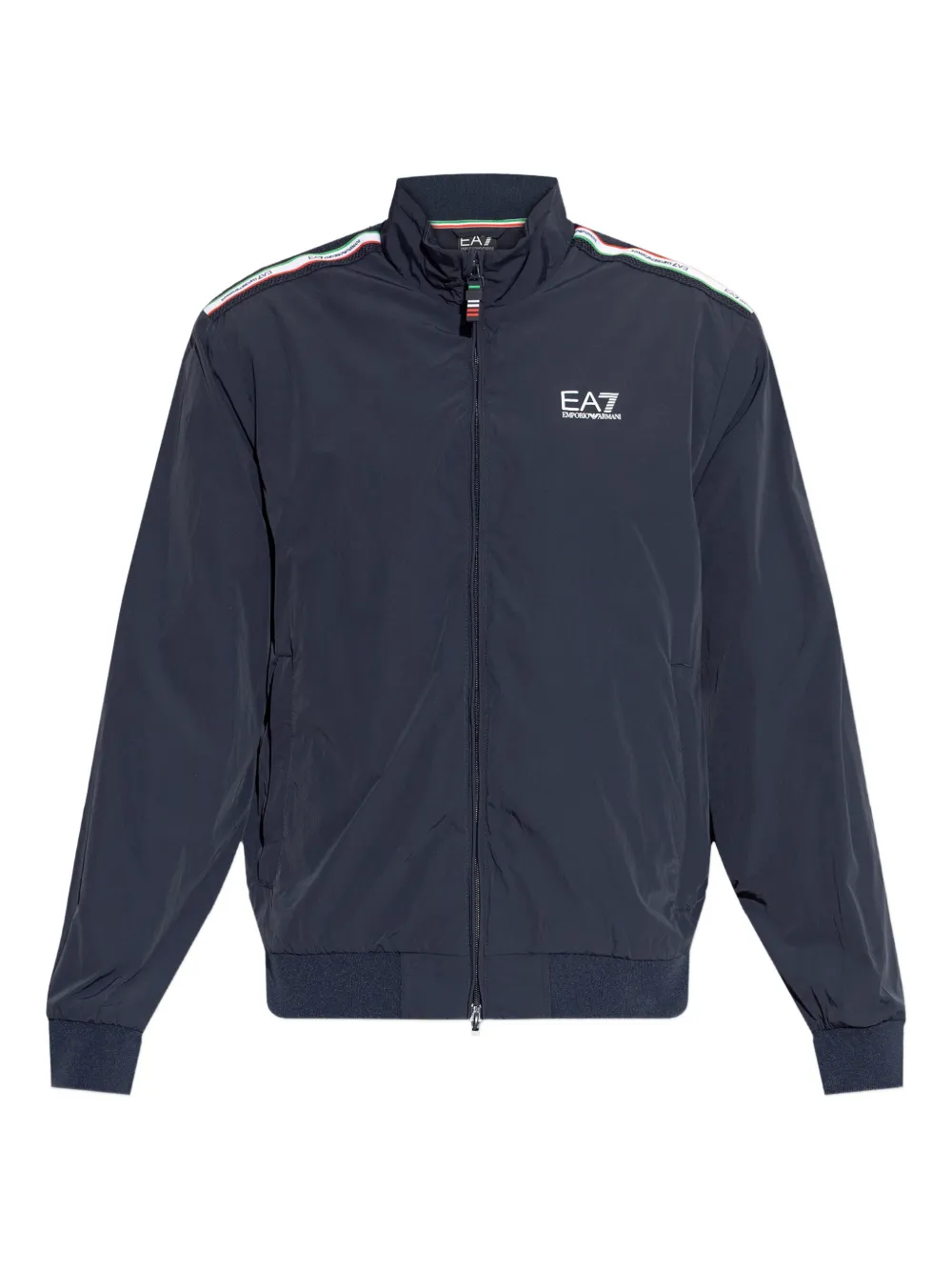 Ea7 Emporio Armani zip-fastening striped jacket - Blu