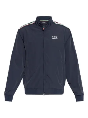 Ea7 Emporio Armani logo-print Jacket | Blue | FARFETCH