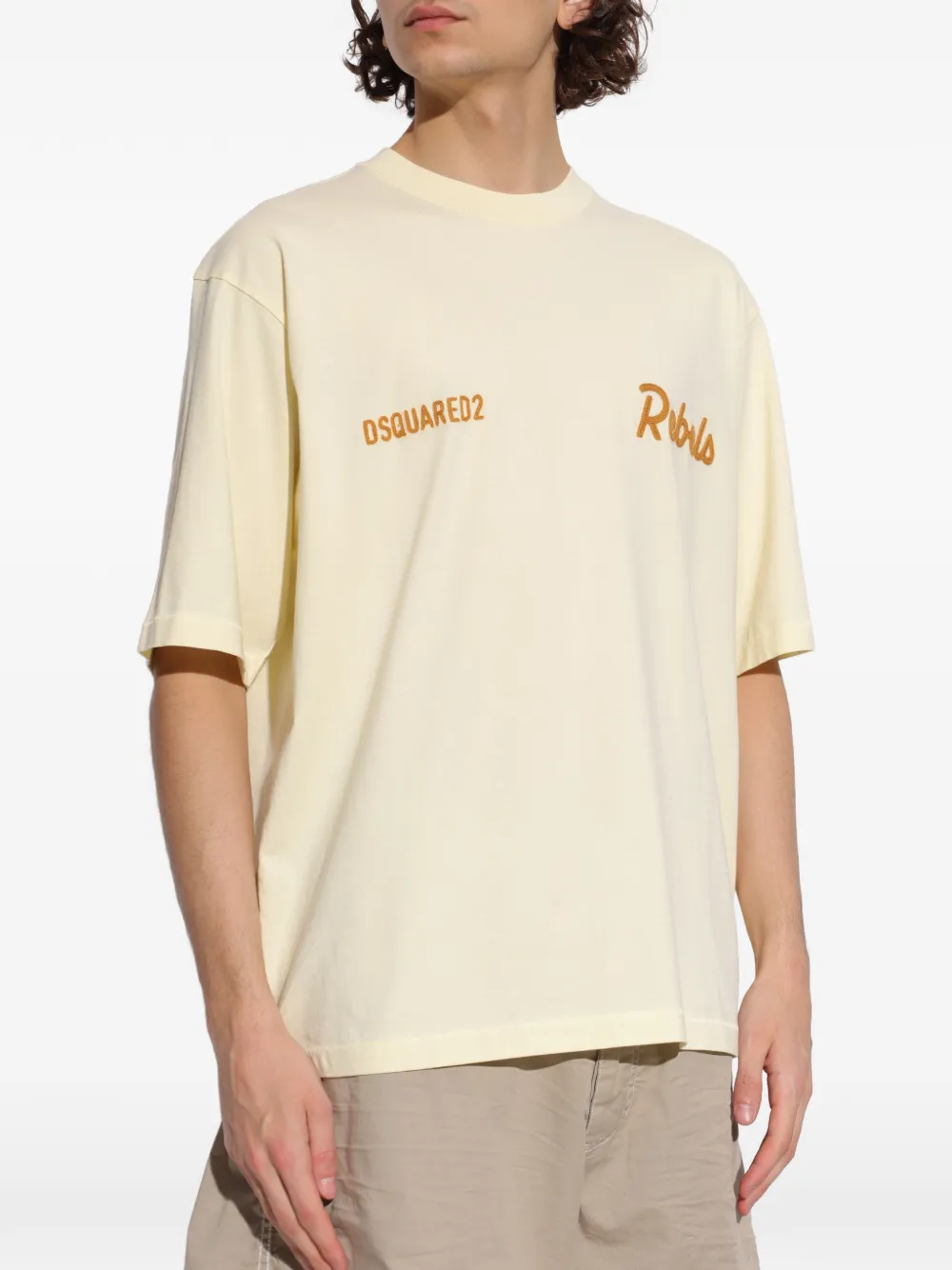 DSQUARED2 T-shirt met borduurwerk Beige