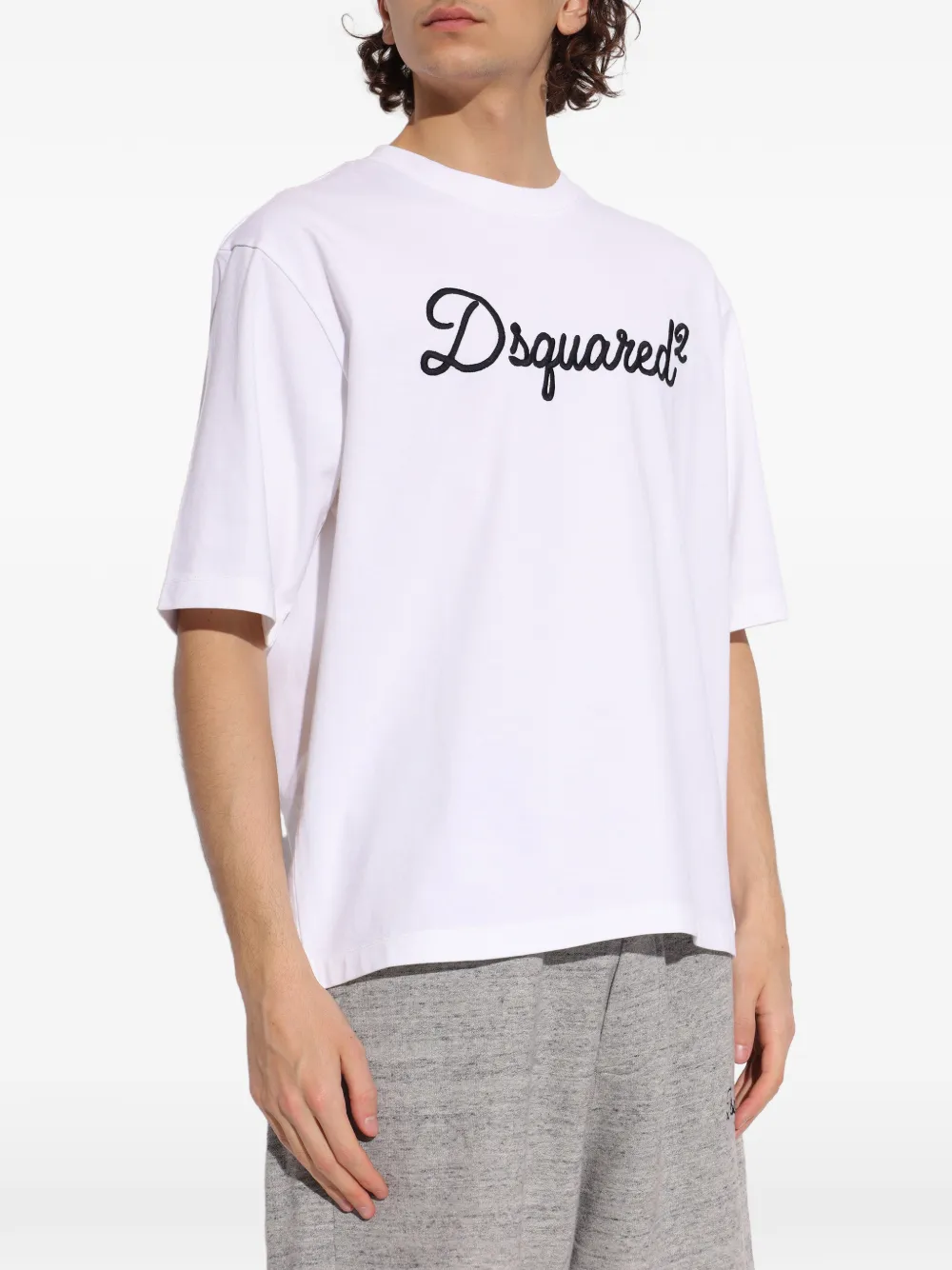 DSQUARED2 T-shirt met logo Wit