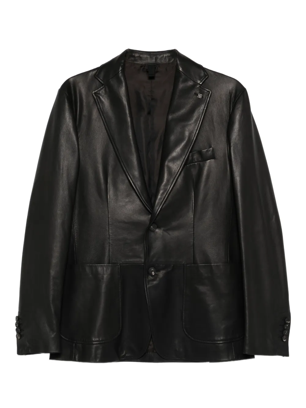 Tagliatore Blazer monopetto in pelle 2000 - Nero