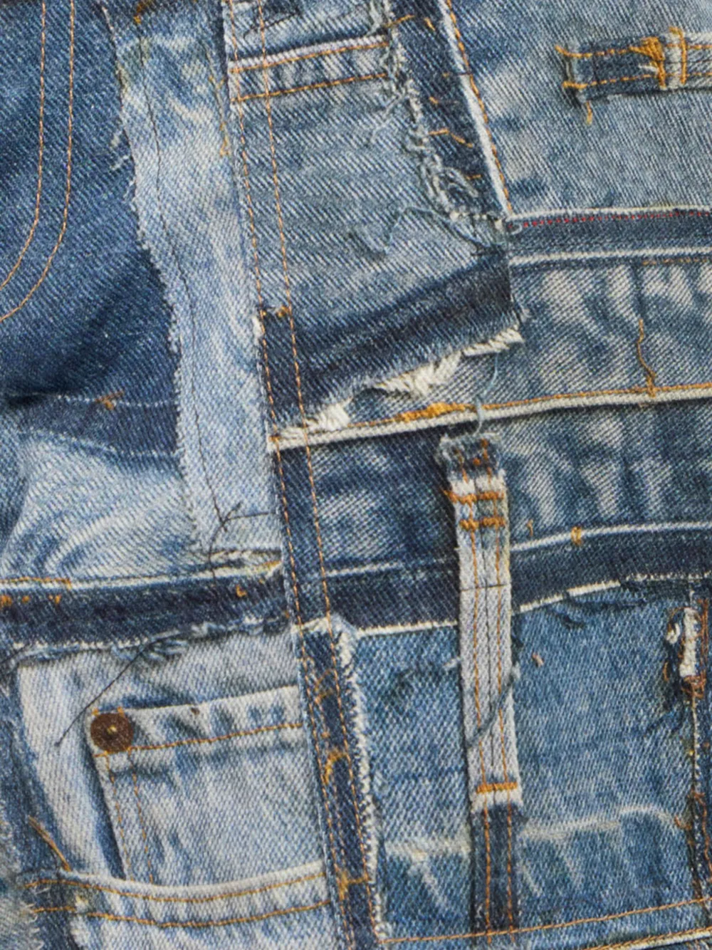 Roberto Cavalli Cargo broek met patchwork Blauw
