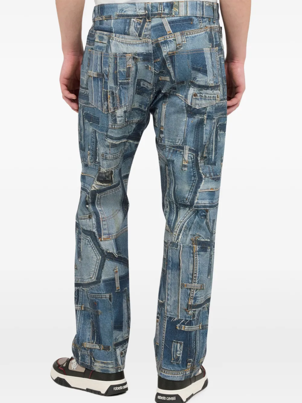 Roberto Cavalli Patchwork Capsule Collection jeans Blauw