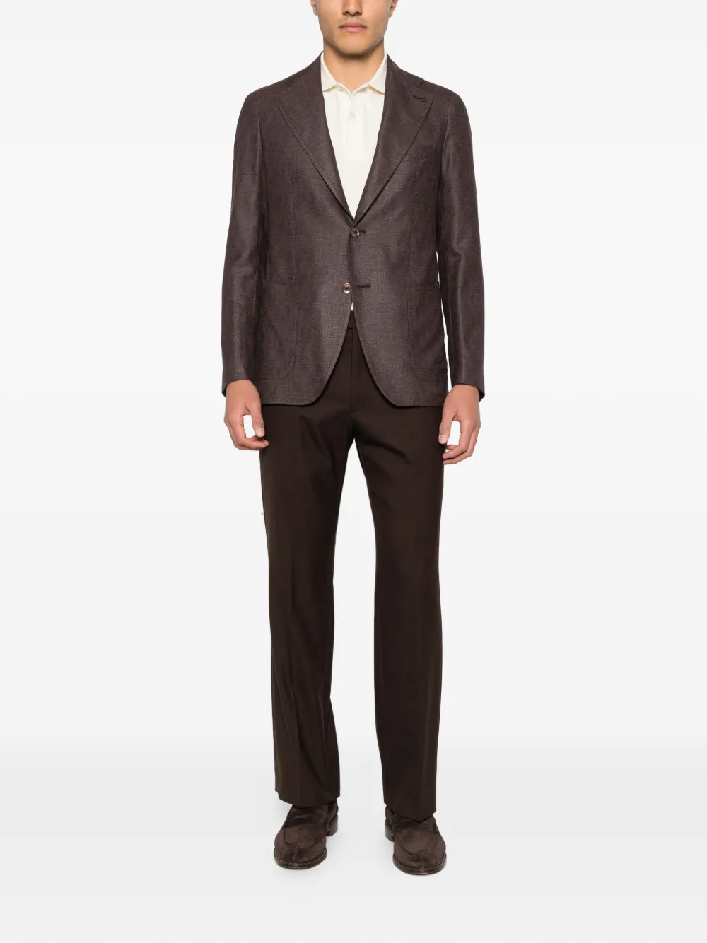 Tagliatore Blazer met klepzak Bruin