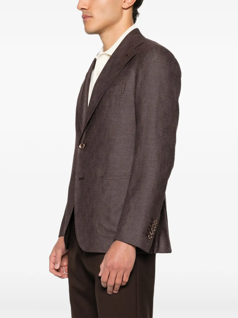 Tagliatore Blazer met klepzak Bruin