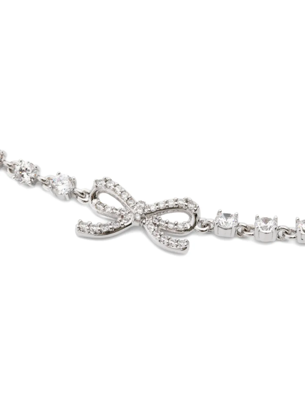  Self-portrait Bow-embellished Necklace - Silver 