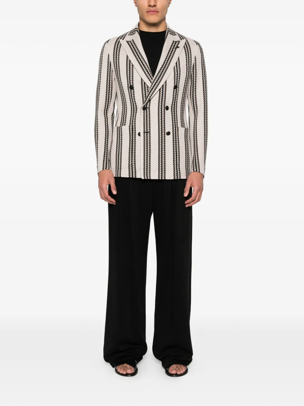 Tagliatore Blazer met dubbele rij knopen Beige