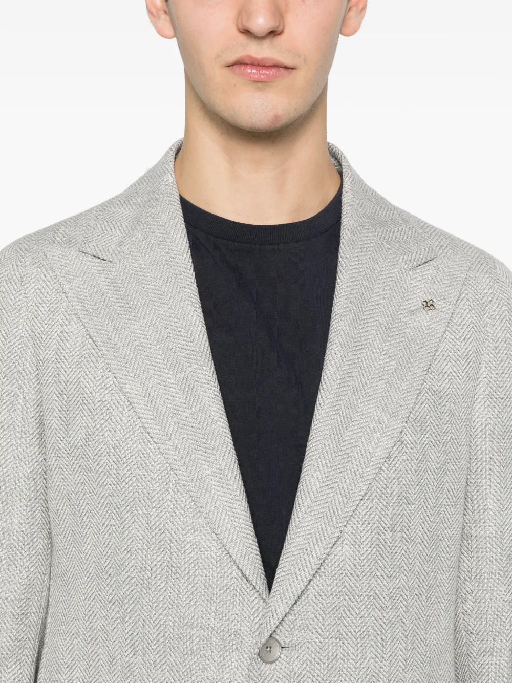 Tagliatore Blazer met visgraatpatroon Grijs