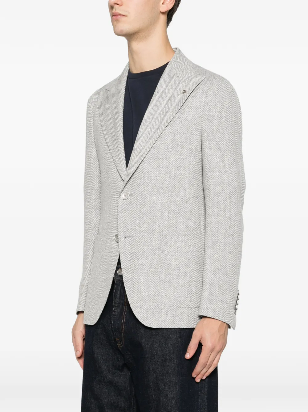 Tagliatore Blazer met visgraatpatroon Grijs