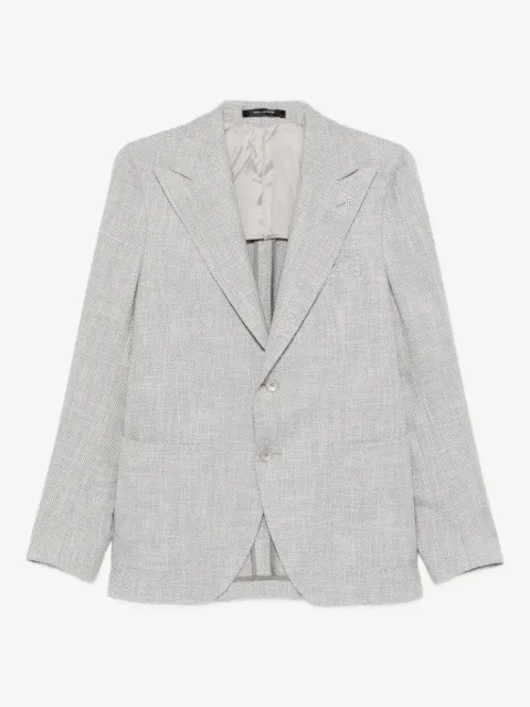 Tagliatore herringbone-pattern single-breasted blazer