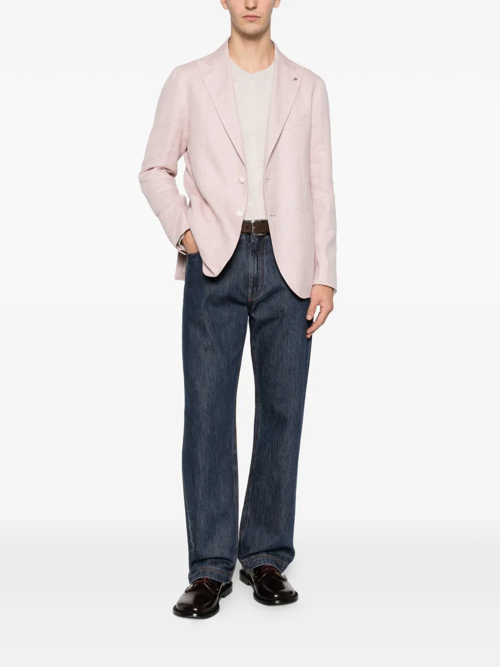 Tagliatore Blazer met enkele rij knopen Roze