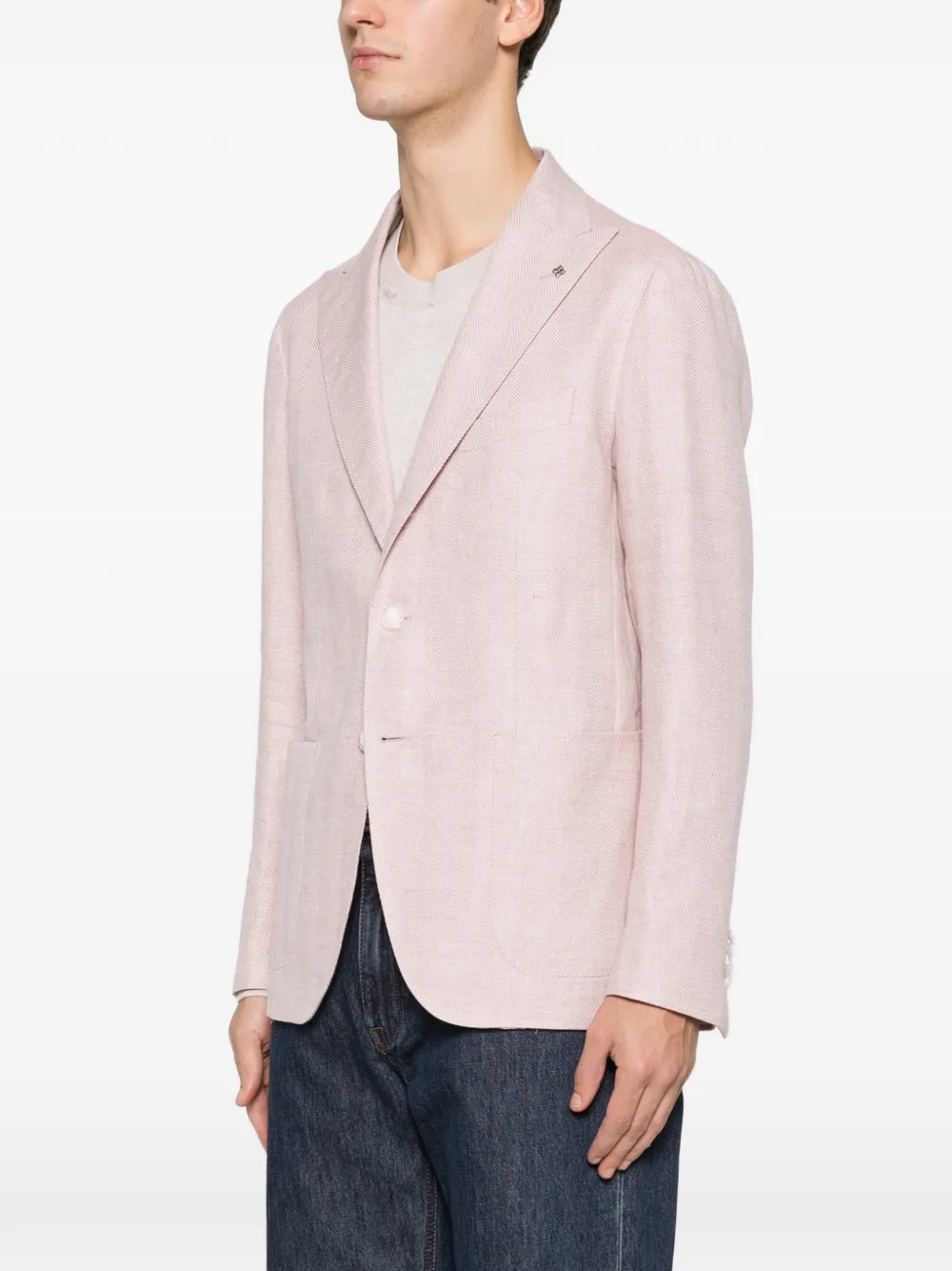 Tagliatore Blazer met enkele rij knopen Roze