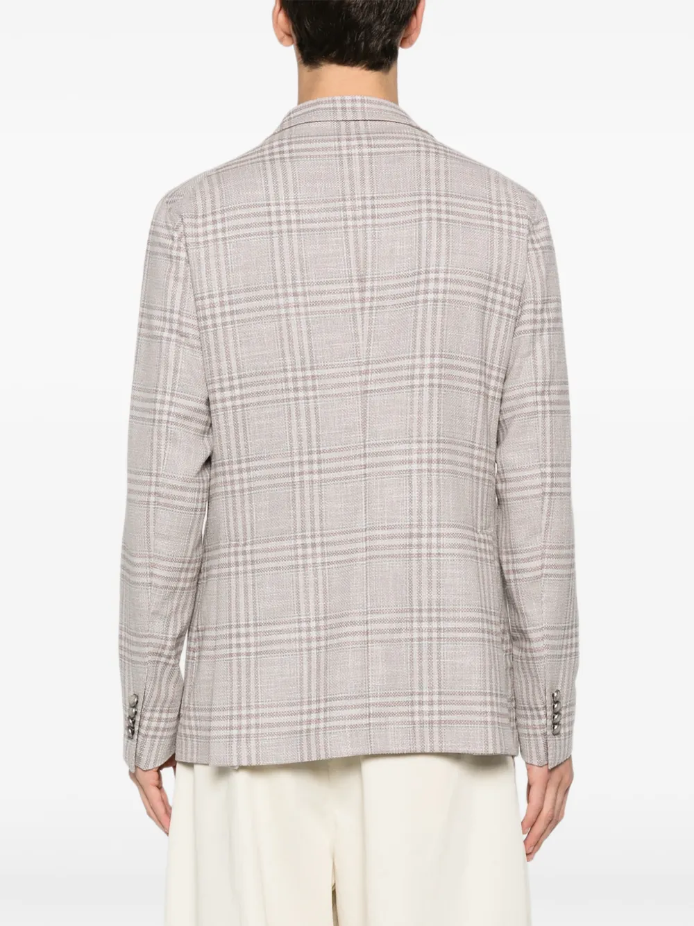 Tagliatore Geruite blazer Beige