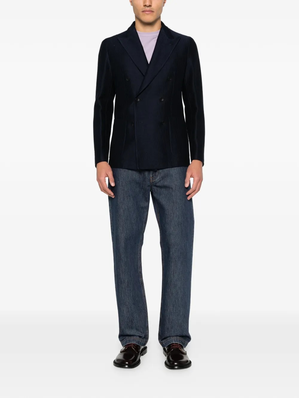 Tagliatore Blazer met dubbele rij knopen Blauw