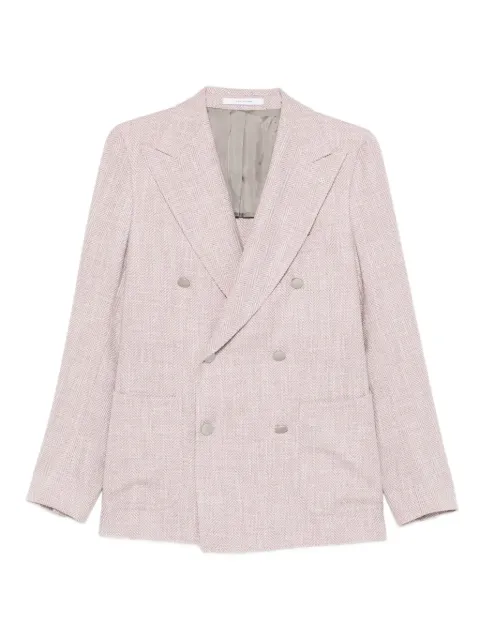 Tagliatore double-breasted herringbone blazer