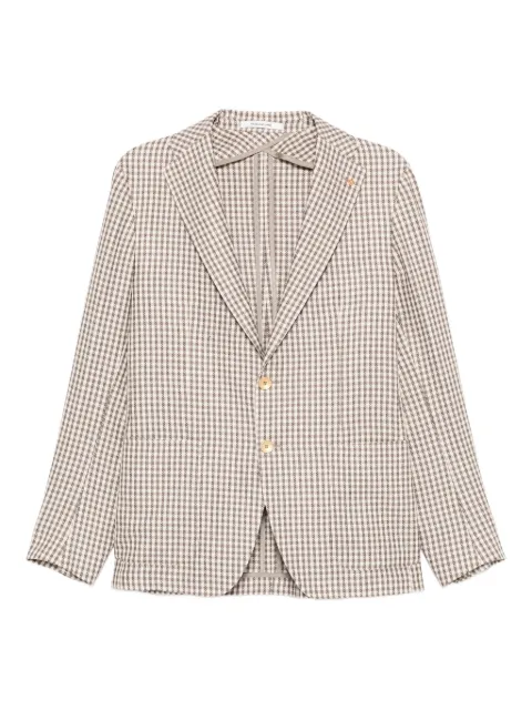 Tagliatore gingham-pattern single-breasted blazer